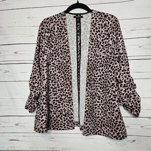 Torrid Leopard Print Open Front Cardigan